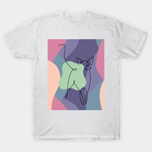 Abstract Feline Whimsy T-Shirt
